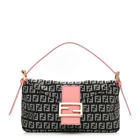 fendi zucchino rosa|FENDI Zucchino Baguette Black Rosa 1094107 .